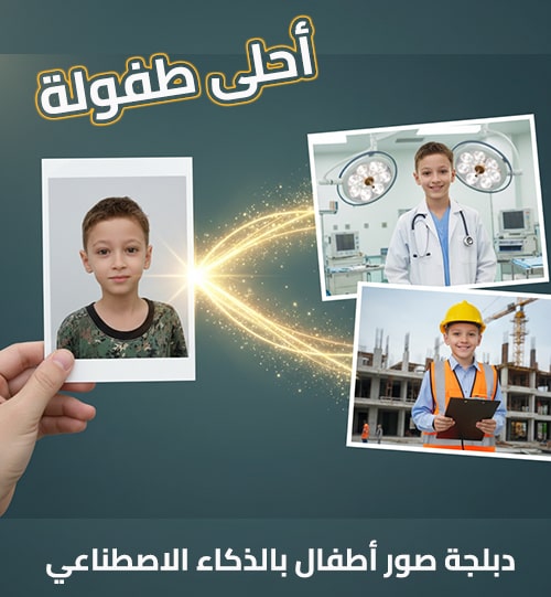 تطبيق أحلى طفولة - دبلجة صور أطفال بالذكاء الاصطناعي